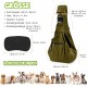 ALLSOPETS Dog Carrier Bag for Small Dogs and Cats, Breathable Dog Sling with Safety Lead, Soft Carry Bag for Travel and Veterinarian (Classic Black)