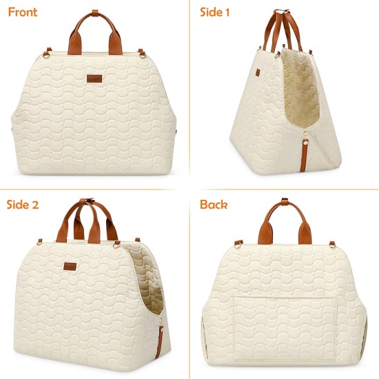 ALLSOPETS Dog Carrier, Cat Handbag, Pet Carrier, Shoulder Bag, Dog Car Seat with Safety Lead and Pockets, Travellers, Pets Carry Bag for Small Dogs, Cats, Khaki ALLSOPETS Dog Carrier, Cat Handbag, Pet Carrier, Shoulder Bag, Dog Car Seat with Safety Lead and Pockets, Travellers, Pets Carry Bag for Small Dogs, Cats, Khaki