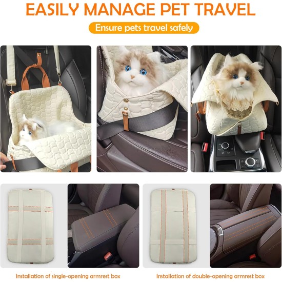 ALLSOPETS Dog Carrier, Cat Handbag, Pet Carrier, Shoulder Bag, Dog Car Seat with Safety Lead and Pockets, Travellers, Pets Carry Bag for Small Dogs, Cats, Khaki ALLSOPETS Dog Carrier, Cat Handbag, Pet Carrier, Shoulder Bag, Dog Car Seat with Safety Lead and Pockets, Travellers, Pets Carry Bag for Small Dogs, Cats, Khaki