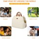 ALLSOPETS Dog Carrier, Cat Handbag, Pet Carrier, Shoulder Bag, Dog Car Seat with Safety Lead and Pockets, Travellers, Pets Carry Bag for Small Dogs, Cats, Khaki ALLSOPETS Dog Carrier, Cat Handbag, Pet Carrier, Shoulder Bag, Dog Car Seat with Safety Lead and Pockets, Travellers, Pets Carry Bag for Small Dogs, Cats, Khaki