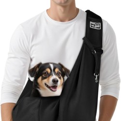 ALLSOPETS Dog Carry Bag, Reversible Puppy Carrier Bag with Storage Bag, Hands-Free Cat Carrier Bag for Small Dogs and Cats, Ideal for Travel and Outdoor (Charcoal Black) ALLSOPETS Dog Carry Bag, Reversible Puppy Carrier Bag with Storage Bag, Hands-Free Cat Carrier Bag for Small Dogs and Cats, Ideal for Travel and Outdoor (Charcoal Black)