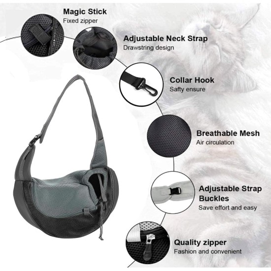 AYIDBE Dog Carrier Bag Portable Shoulder Bag for Cats Puppies Adjustable Travel Bag for Small Animals Breathable Mesh Bag Single Shoulder Bag Puppy Kitten Chihuahua AYIDBE Dog Carrier Bag Portable Shoulder Bag for Cats Puppies Adjustable Travel Bag for Small Animals Breathable Mesh Bag Single Shoulder Bag Puppy Kitten Chihuahua
