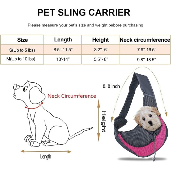 AYIDBE Dog Carrier Bag Portable Shoulder Bag for Cats Puppies Adjustable Travel Bag for Small Animals Breathable Mesh Bag Single Shoulder Bag Puppy Kitten Chihuahua AYIDBE Dog Carrier Bag Portable Shoulder Bag for Cats Puppies Adjustable Travel Bag for Small Animals Breathable Mesh Bag Single Shoulder Bag Puppy Kitten Chihuahua