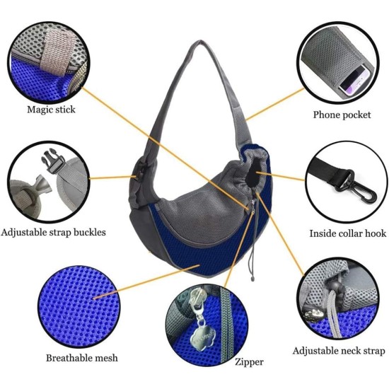 AYIDBE Dog Carrier Bag Portable Shoulder Bag for Cats Puppies Adjustable Travel Bag for Small Animals Breathable Mesh Bag Single Shoulder Bag Puppy Kitten Chihuahua AYIDBE Dog Carrier Bag Portable Shoulder Bag for Cats Puppies Adjustable Travel Bag for Small Animals Breathable Mesh Bag Single Shoulder Bag Puppy Kitten Chihuahua