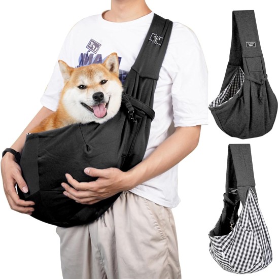 Adjustable Dog Sling Carrier Bag, Dog Carrier, Dog Carrier, Puppy Carrying Capacity up to 7 kg, Comfortable, for Walks and Outdoor Activities Adjustable Dog Sling Carrier Bag, Dog Carrier, Dog Carrier, Puppy Carrying Capacity up to 7 kg, Comfortable, for Walks and Outdoor Activities