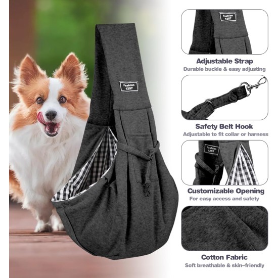Adjustable Dog Sling Carrier Bag, Dog Carrier, Dog Carrier, Puppy Carrying Capacity up to 7 kg, Comfortable, for Walks and Outdoor Activities Adjustable Dog Sling Carrier Bag, Dog Carrier, Dog Carrier, Puppy Carrying Capacity up to 7 kg, Comfortable, for Walks and Outdoor Activities
