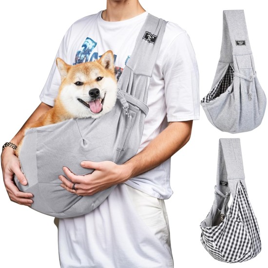 Adjustable Dog Sling Carrier Bag, Dog Carrier, Dog Carrier, Puppy Carrying Capacity up to 7 kg, Comfortable, for Walks and Outdoor Activities Adjustable Dog Sling Carrier Bag, Dog Carrier, Dog Carrier, Puppy Carrying Capacity up to 7 kg, Comfortable, for Walks and Outdoor Activities