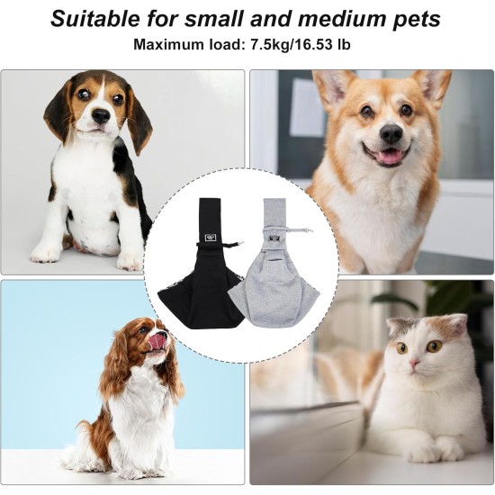 Adjustable Pet Carrier for Dogs and Other Pets, Adjustable, Breathable, Black Adjustable Pet Carrier for Dogs and Other Pets, Adjustable, Breathable, Black