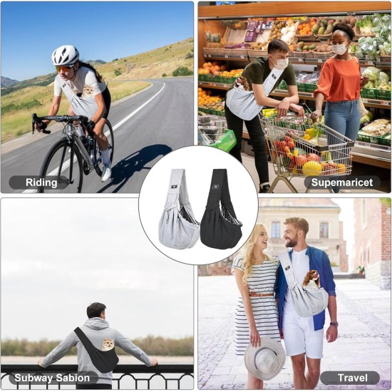 Adjustable Pet Carrier for Dogs and Other Pets, Adjustable, Breathable, Black Adjustable Pet Carrier for Dogs and Other Pets, Adjustable, Breathable, Black