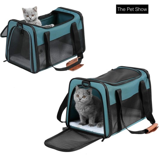 Akinerri Airline Approved Pet Carrier Soft Sided Folding Puppy Cat Carrier Carrier for Small Medium Cats Akinerri Airline Approved Pet Carrier Soft Sided Folding Puppy Cat Carrier Carrier for Small Medium Cats