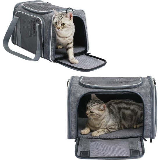 Akinerri Airline Approved Pet Carrier Soft Sided Folding Puppy Cat Carrier Carrier for Small Medium Cats Akinerri Airline Approved Pet Carrier Soft Sided Folding Puppy Cat Carrier Carrier for Small Medium Cats