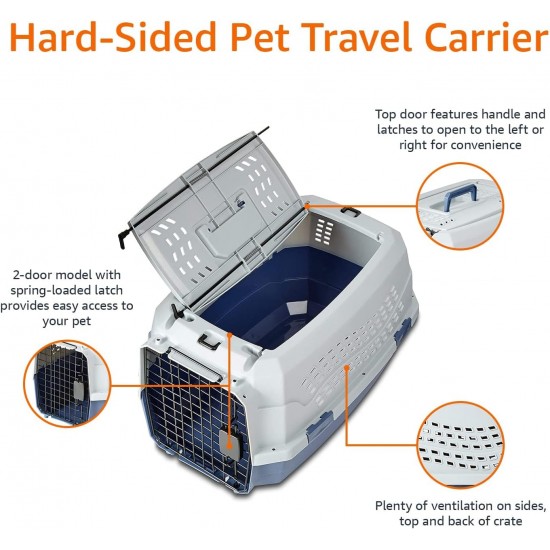 Amazon Basics Pet Carrier - 2 Doors, 1 Roof Opening Amazon Basics Pet Carrier - 2 Doors, 1 Roof Opening