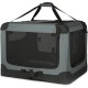 Amazon Basics Portable Folding Travel Kennel with Soft Sides and 4 Doors Large for Cats, Dogs, Rabbits and Other Small Animals, Grey, L 91 x W 61 x H 61 cm Amazon Basics Portable Folding Travel Kennel with Soft Sides and 4 Doors Large for Cats, Dogs, Rabbits and Other Small Animals, Grey, L 91 x W 61 x H 61 cm