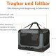 Amazon Basics Portable Folding Travel Kennel with Soft Sides and 4 Doors Large for Cats, Dogs, Rabbits and Other Small Animals, Grey, L 91 x W 61 x H 61 cm Amazon Basics Portable Folding Travel Kennel with Soft Sides and 4 Doors Large for Cats, Dogs, Rabbits and Other Small Animals, Grey, L 91 x W 61 x H 61 cm