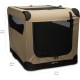 Amazon Basics Portable Folding Travel Kennel with Soft Sides and 4 Doors Large for Cats, Dogs, Rabbits and Other Small Animals, Grey, L 91 x W 61 x H 61 cm Amazon Basics Portable Folding Travel Kennel with Soft Sides and 4 Doors Large for Cats, Dogs, Rabbits and Other Small Animals, Grey, L 91 x W 61 x H 61 cm