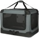 Amazon Basics Portable Folding Travel Kennel with Soft Sides and 4 Doors Large for Cats, Dogs, Rabbits and Other Small Animals, Grey, L 91 x W 61 x H 61 cm Amazon Basics Portable Folding Travel Kennel with Soft Sides and 4 Doors Large for Cats, Dogs, Rabbits and Other Small Animals, Grey, L 91 x W 61 x H 61 cm