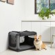 Amazon Basics Portable Folding Travel Kennel with Soft Sides and 4 Doors Large for Cats, Dogs, Rabbits and Other Small Animals, Grey, L 91 x W 61 x H 61 cm Amazon Basics Portable Folding Travel Kennel with Soft Sides and 4 Doors Large for Cats, Dogs, Rabbits and Other Small Animals, Grey, L 91 x W 61 x H 61 cm