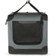 Amazon Basics Portable Folding Travel Kennel with Soft Sides and 4 Doors Large for Cats, Dogs, Rabbits and Other Small Animals, Grey, L 91 x W 61 x H 61 cm Amazon Basics Portable Folding Travel Kennel with Soft Sides and 4 Doors Large for Cats, Dogs, Rabbits and Other Small Animals, Grey, L 91 x W 61 x H 61 cm