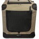 Amazon Basics Portable Folding Travel Kennel with Soft Sides and 4 Doors Large for Cats, Dogs, Rabbits and Other Small Animals, Grey, L 91 x W 61 x H 61 cm Amazon Basics Portable Folding Travel Kennel with Soft Sides and 4 Doors Large for Cats, Dogs, Rabbits and Other Small Animals, Grey, L 91 x W 61 x H 61 cm
