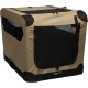 Amazon Basics Portable Folding Travel Kennel with Soft Sides and 4 Doors Large for Cats, Dogs, Rabbits and Other Small Animals, Grey, L 91 x W 61 x H 61 cm Amazon Basics Portable Folding Travel Kennel with Soft Sides and 4 Doors Large for Cats, Dogs, Rabbits and Other Small Animals, Grey, L 91 x W 61 x H 61 cm