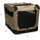 Amazon Basics Portable Folding Travel Kennel with Soft Sides and 4 Doors Large for Cats, Dogs, Rabbits and Other Small Animals, Grey, L 91 x W 61 x H 61 cm Amazon Basics Portable Folding Travel Kennel with Soft Sides and 4 Doors Large for Cats, Dogs, Rabbits and Other Small Animals, Grey, L 91 x W 61 x H 61 cm