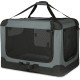 Amazon Basics Portable Folding Travel Kennel with Soft Sides and 4 Doors Large for Cats, Dogs, Rabbits and Other Small Animals, Grey, L 91 x W 61 x H 61 cm Amazon Basics Portable Folding Travel Kennel with Soft Sides and 4 Doors Large for Cats, Dogs, Rabbits and Other Small Animals, Grey, L 91 x W 61 x H 61 cm