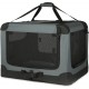 Amazon Basics Portable Folding Travel Kennel with Soft Sides and 4 Doors Large for Cats, Dogs, Rabbits and Other Small Animals, Grey, L 91 x W 61 x H 61 cm Amazon Basics Portable Folding Travel Kennel with Soft Sides and 4 Doors Large for Cats, Dogs, Rabbits and Other Small Animals, Grey, L 91 x W 61 x H 61 cm