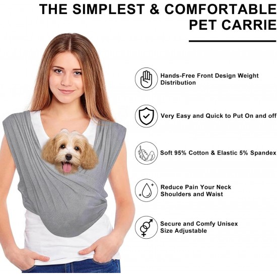 Amexo Hands-Free Dog Bag, Carry Bag Dog Sling for Dogs Front Package Dog Sling with Adjustable Strap up to for Dogs Cats Outdoor Activities Up to 9 kg Amexo Hands-Free Dog Bag, Carry Bag Dog Sling for Dogs Front Package Dog Sling with Adjustable Strap up to for Dogs Cats Outdoor Activities Up to 9 kg