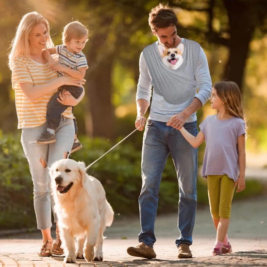 Amexo Hands-Free Dog Bag, Carry Bag Dog Sling for Dogs Front Package Dog Sling with Adjustable Strap up to for Dogs Cats Outdoor Activities Up to 9 kg Amexo Hands-Free Dog Bag, Carry Bag Dog Sling for Dogs Front Package Dog Sling with Adjustable Strap up to for Dogs Cats Outdoor Activities Up to 9 kg