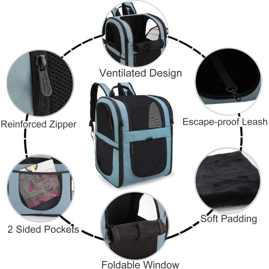 Apollo Walker Pet Carrier Backpack for Large/Small Cats and Dogs, Puppies, Safety Features and Pillow Back Support for Travel, Hiking, Outdoor (Black) Apollo Walker Pet Carrier Backpack for Large/Small Cats and Dogs, Puppies, Safety Features and Pillow Back Support for Travel, Hiking, Outdoor (Black)