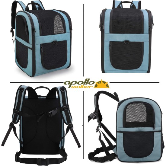 Apollo Walker Pet Carrier Backpack for Large/Small Cats and Dogs, Puppies, Safety Features and Pillow Back Support for Travel, Hiking, Outdoor (Black) Apollo Walker Pet Carrier Backpack for Large/Small Cats and Dogs, Puppies, Safety Features and Pillow Back Support for Travel, Hiking, Outdoor (Black)