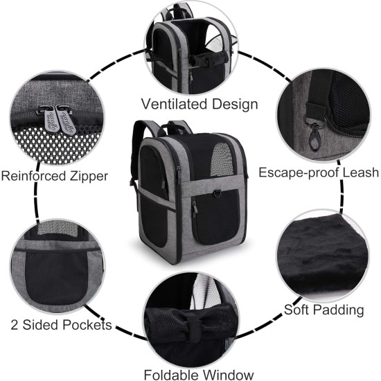 Apollo Walker Pet Carrier Backpack for Large/Small Cats and Dogs, Puppies, Safety Features and Pillow Back Support for Travel, Hiking, Outdoor (Black) Apollo Walker Pet Carrier Backpack for Large/Small Cats and Dogs, Puppies, Safety Features and Pillow Back Support for Travel, Hiking, Outdoor (Black)
