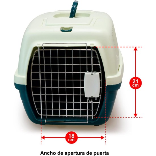 Arquivet Plastic Pet Carrier 59 x 36 x 33 cm, Small or Medium Dogs and Cats, Large Rodents, Transport Box for Train and Car Arquivet Plastic Pet Carrier 59 x 36 x 33 cm, Small or Medium Dogs and Cats, Large Rodents, Transport Box for Train and Car