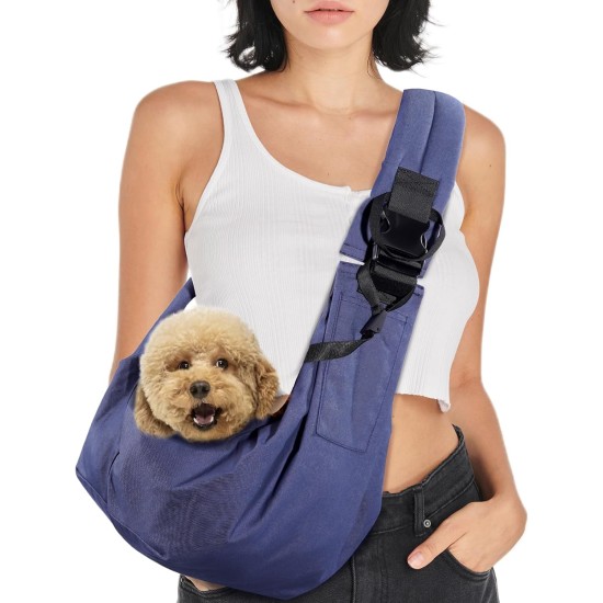 Avont Dog Carrier Bag, Adjustable Straps Dog Carrier Bag for Small Dogs and Cats, Ideal for Puppies, Cats, Travel, Trips and Daily Use - Blue Avont Dog Carrier Bag, Adjustable Straps Dog Carrier Bag for Small Dogs and Cats, Ideal for Puppies, Cats, Travel, Trips and Daily Use - Blue