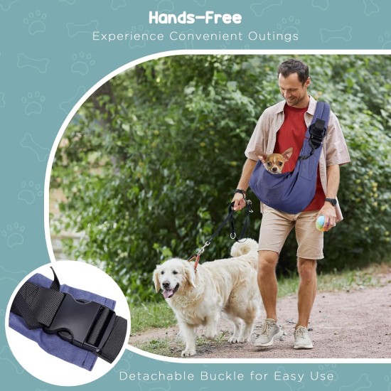 Avont Dog Carrier Bag, Adjustable Straps Dog Carrier Bag for Small Dogs and Cats, Ideal for Puppies, Cats, Travel, Trips and Daily Use - Blue Avont Dog Carrier Bag, Adjustable Straps Dog Carrier Bag for Small Dogs and Cats, Ideal for Puppies, Cats, Travel, Trips and Daily Use - Blue