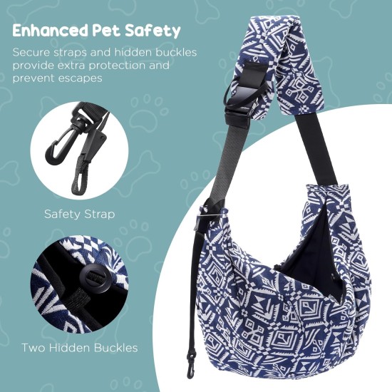 Avont Dog Carrier Bag, Adjustable Straps Dog Carrier Bag for Small Dogs and Cats, Ideal for Puppies, Cats, Travel, Trips and Daily Use - Blue Avont Dog Carrier Bag, Adjustable Straps Dog Carrier Bag for Small Dogs and Cats, Ideal for Puppies, Cats, Travel, Trips and Daily Use - Blue