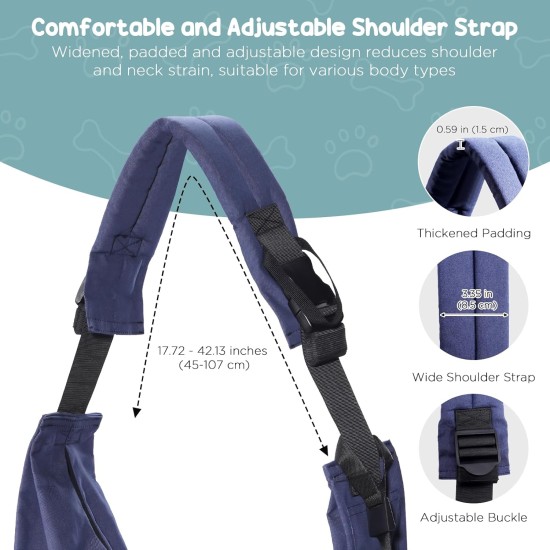 Avont Dog Carrier Bag, Adjustable Straps Dog Carrier Bag for Small Dogs and Cats, Ideal for Puppies, Cats, Travel, Trips and Daily Use - Blue Avont Dog Carrier Bag, Adjustable Straps Dog Carrier Bag for Small Dogs and Cats, Ideal for Puppies, Cats, Travel, Trips and Daily Use - Blue
