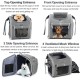 BABEYER Dog Bicycle Basket Expandable Soft Pet Backpack with 4 Open Doors 4 Mesh Windows for Small Dogs Cats Puppies Grey BABEYER Dog Bicycle Basket Expandable Soft Pet Backpack with 4 Open Doors 4 Mesh Windows for Small Dogs Cats Puppies Grey