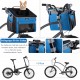 BABEYER Dog Bicycle Basket, Soft Bike Carrier with 4 Mesh Windows for Small Dogs, Cats and Puppies - Blue BABEYER Dog Bicycle Basket, Soft Bike Carrier with 4 Mesh Windows for Small Dogs, Cats and Puppies - Blue