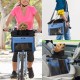 BABEYER Dog Bicycle Basket, Soft Bike Carrier with 4 Mesh Windows for Small Dogs, Cats and Puppies - Blue BABEYER Dog Bicycle Basket, Soft Bike Carrier with 4 Mesh Windows for Small Dogs, Cats and Puppies - Blue