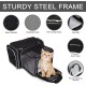 BAGLHER Cat Carrier Airline Approved Soft Side Pet Travel 5 Sides Open Doors 3 Sides Expandable Foldable Dog Carrier with Fleece Pad BAGLHER Cat Carrier Airline Approved Soft Side Pet Travel 5 Sides Open Doors 3 Sides Expandable Foldable Dog Carrier with Fleece Pad