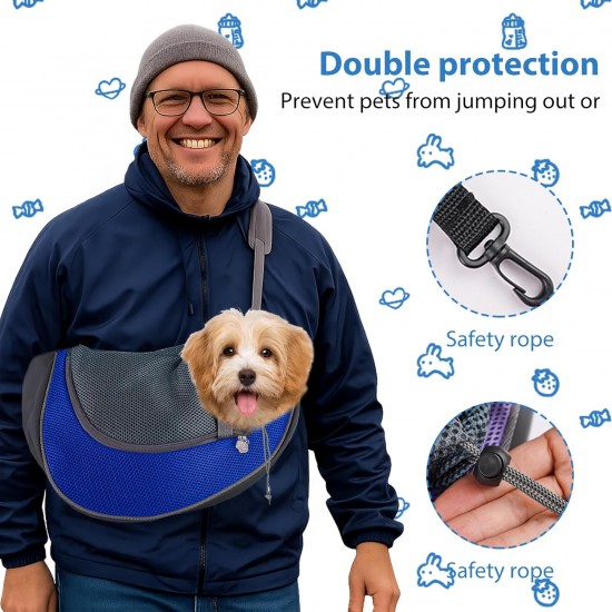 BUERPINKING Hundetragetuch, Tragetasche Hund, Hunderucksack, Tragetuch Hund, Hundetragetasche für Spaziergang Aktivitäten im Freien und Ausflüge, Hundetragetasche bis 10kg (Blau) BUERPINKING Hundetragetuch, Tragetasche Hund, Hunderucksack, Tragetuch Hund, Hundetragetasche für Spaziergang Aktivitäten im Freien und Ausflüge, Hundetragetasche bis 10kg (Blau)