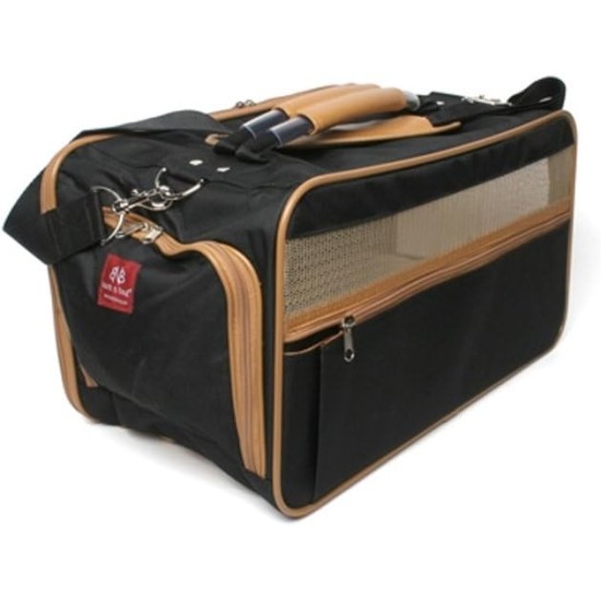 Bark-n-Bag Nylon Classic Carrier Collection Pet Carrier, Small, Black/Tan Bark-n-Bag Nylon Classic Carrier Collection Pet Carrier, Small, Black/Tan