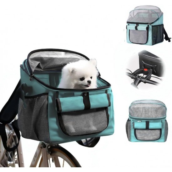Bicycle Basket for Dogs, Bicycle Bag for Pets, Dog Basket Bicycle Front 5 kg, Breathable Dog Bicycle Basket Front, Foldable Front Bicycle Basket for Dogs with Handlebar Adapter for Riding, Camping Bicycle Basket for Dogs, Bicycle Bag for Pets, Dog Basket Bicycle Front 5 kg, Breathable Dog Bicycle Basket Front, Foldable Front Bicycle Basket for Dogs with Handlebar Adapter for Riding, Camping