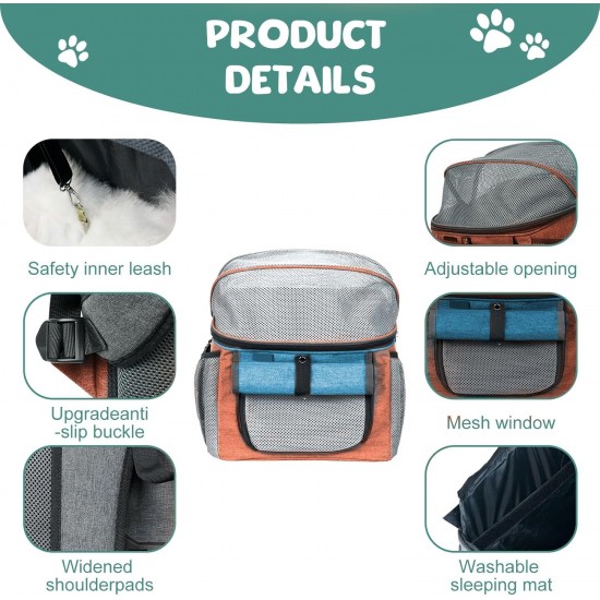 Bicycle Basket for Dogs, Bicycle Bag for Pets, Foldable Front Bicycle Basket for Dogs, 2-in-1 Foldable Dog Basket, Dog Backpack with Handlebar Adapter for Small Pets (Load Capacity 5 kg) (Black) Bicycle Basket for Dogs, Bicycle Bag for Pets, Foldable Front Bicycle Basket for Dogs, 2-in-1 Foldable Dog Basket, Dog Backpack with Handlebar Adapter for Small Pets (Load Capacity 5 kg) (Black)