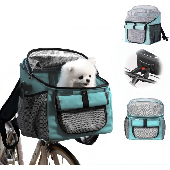 Bicycle Basket for Dogs, Bicycle Bag for Pets, Foldable Front Bicycle Basket for Dogs, 2-in-1 Foldable Dog Basket, Dog Backpack with Handlebar Adapter for Small Pets (Load Capacity 5 kg) (Black) Bicycle Basket for Dogs, Bicycle Bag for Pets, Foldable Front Bicycle Basket for Dogs, 2-in-1 Foldable Dog Basket, Dog Backpack with Handlebar Adapter for Small Pets (Load Capacity 5 kg) (Black)