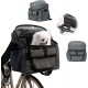 Bicycle Basket for Dogs, Bicycle Bag for Pets, Foldable Front Bicycle Basket for Dogs, 2-in-1 Foldable Dog Basket, Dog Backpack with Handlebar Adapter for Small Pets (Load Capacity 5 kg) (Black) Bicycle Basket for Dogs, Bicycle Bag for Pets, Foldable Front Bicycle Basket for Dogs, 2-in-1 Foldable Dog Basket, Dog Backpack with Handlebar Adapter for Small Pets (Load Capacity 5 kg) (Black)