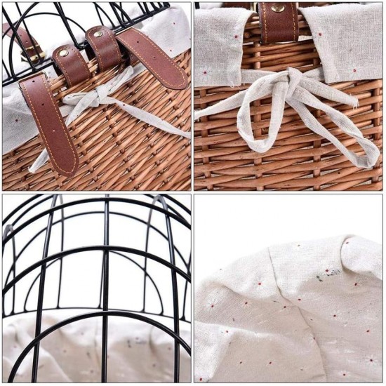 Bicycle Basket for Dogs, Dog Bicycle Basket, Front Basket, Wicker Braided Bicycle Basket, Pet Transport Basket, Dogs, Puppies, Cats Bicycle Basket for Dogs, Dog Bicycle Basket, Front Basket, Wicker Braided Bicycle Basket, Pet Transport Basket, Dogs, Puppies, Cats