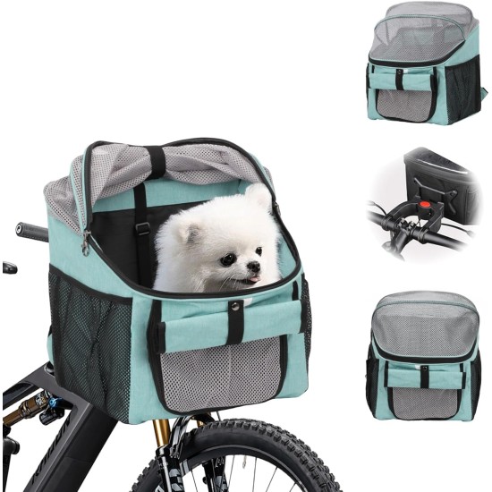 BigKing Bicycle Bag for Pets, Front Bicycle Basket for Dogs, Foldable Bicycle Basket, Suitable for Outdoor Riding and Camping with Pets BigKing Bicycle Bag for Pets, Front Bicycle Basket for Dogs, Foldable Bicycle Basket, Suitable for Outdoor Riding and Camping with Pets