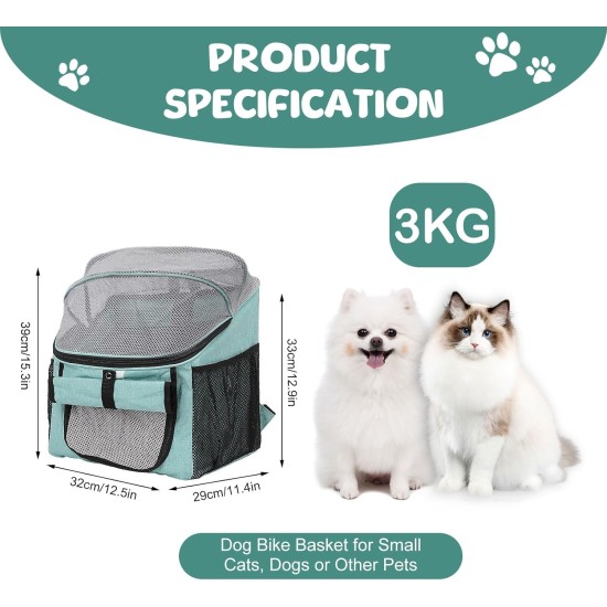 BigKing Bicycle Bag for Pets, Front Bicycle Basket for Dogs, Foldable Bicycle Basket, Suitable for Outdoor Riding and Camping with Pets BigKing Bicycle Bag for Pets, Front Bicycle Basket for Dogs, Foldable Bicycle Basket, Suitable for Outdoor Riding and Camping with Pets